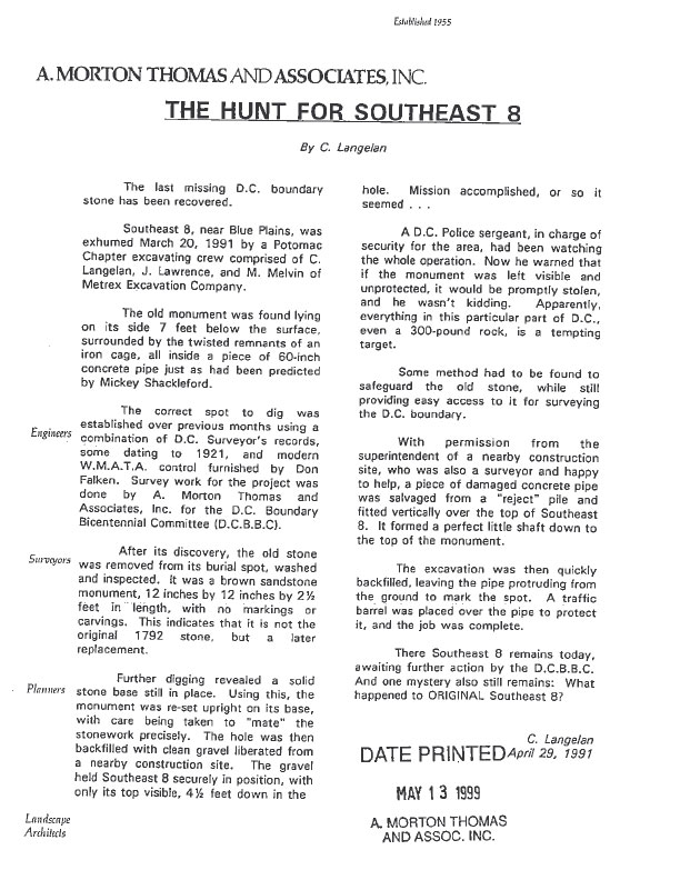 The Hunt for Southeast 8
