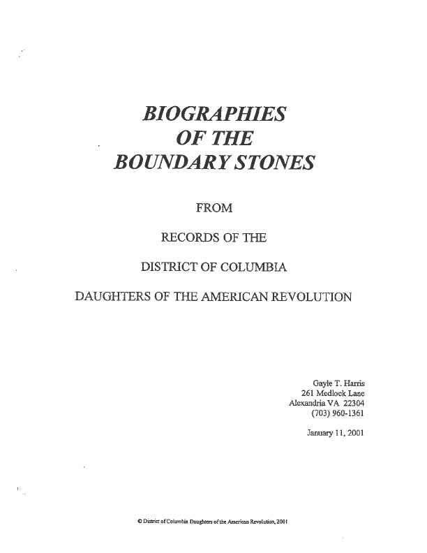  Biographies of the Boundary Stones